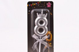 Velita cumpleaños  corona y moño plateada numero 8 (1).jpg